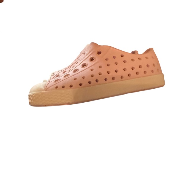 NWT Native Baby Pink White Perforated Slip-On‎ Sneakers Size C7 - Picture 4 of 7